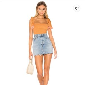 Mathilda Top Cinnamon & Flamingo color